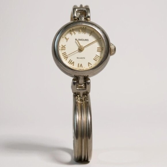 Vintage Rumours Quartz Women's Silver & Gold -Tone‎ Watch Roman Numerals - Picture 1 of 7